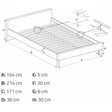 Gulta ar atvilknēm GRACE 160